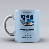 Thumbnail for Boeing 314 Clipper double-side print on light blue ceramic mug