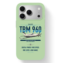 Thumbnail for Daher TBM 960 design on light green magsafe iphone case, for iPhone 17 Pro