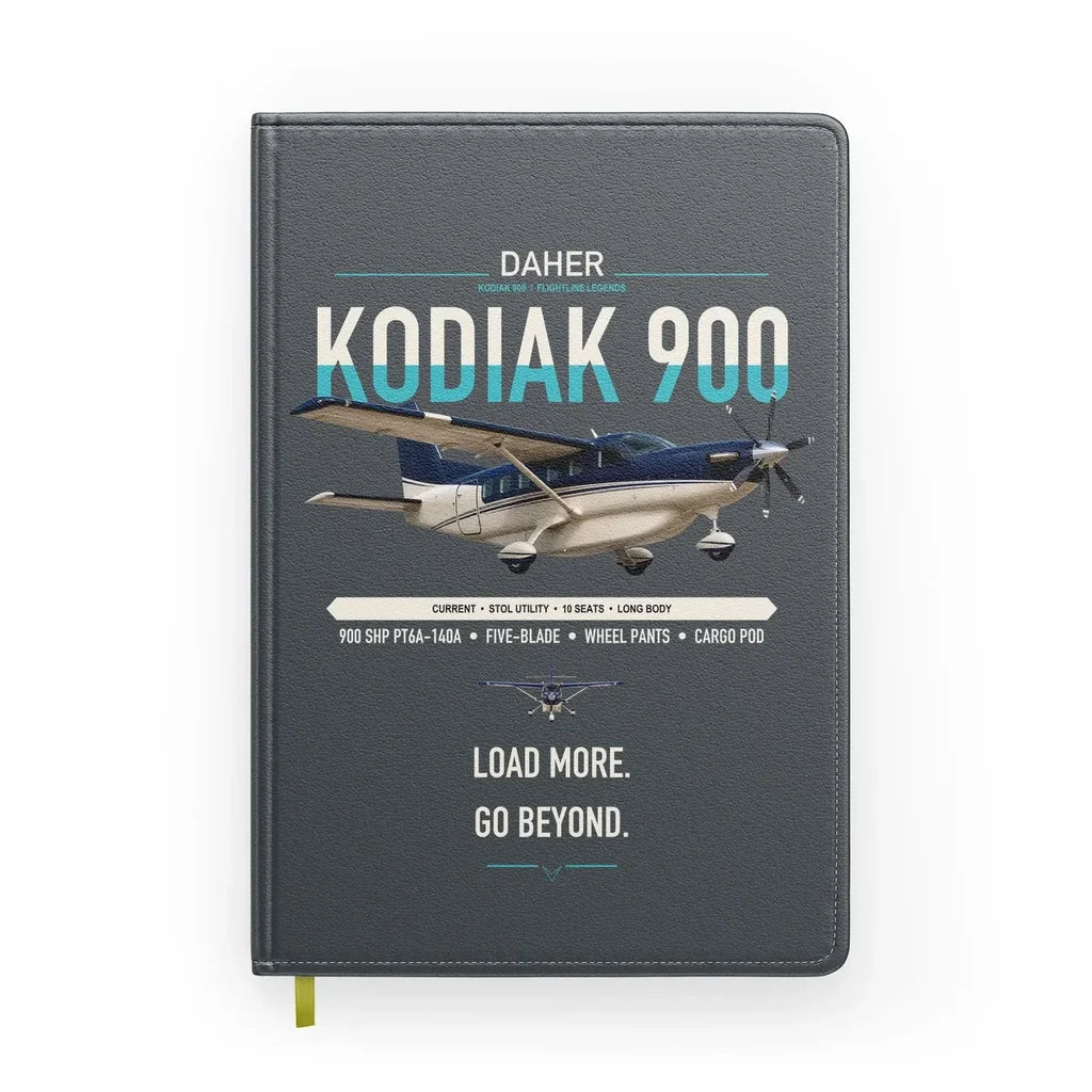 Daher Kodiak 900 design on gray notebook