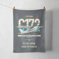 Thumbnail for Cessna 172 Skyhawk design on gray towel