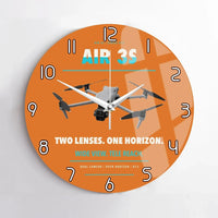 Thumbnail for DJI Air 3S design on orange no frame wall clock