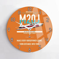 Thumbnail for Mooney M20J 201 design on orange no frame wall clock