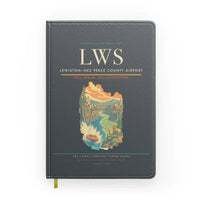 Thumbnail for Lewiston–Nez Perce County Airport (LWS) design on gray notebook