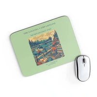 Thumbnail for VINTAGE G4488 - The Logging Camp Lifeline - Designed Mouse Pads design on lightgreen rectangle