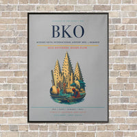 Thumbnail for Modibo Keita International Airport BKO — Bamako vertical canvas print - framed - light gray background