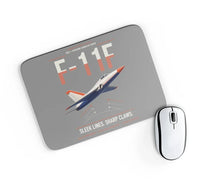 Thumbnail for F-11F Tiger design on gray rectangle mouse pad