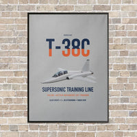Thumbnail for T-38C Talon vertical canvas print - framed - light gray background