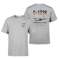 Thumbnail for C-123K Provider design on light gray double-side t-shirt, double-side print