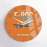 Thumbnail for F-80C Shooting Star design on orange no frame wall clock