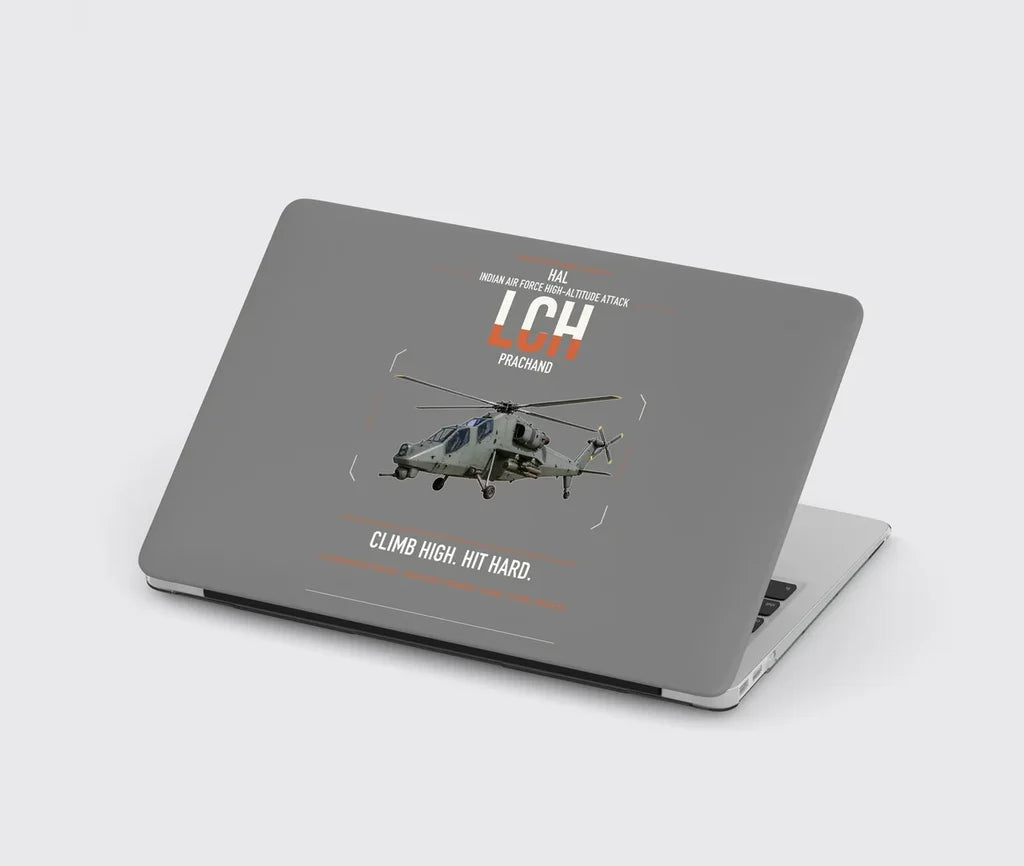 HAL LCH Prachand design on gray MacBook case