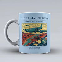 Thumbnail for VINTAGE G4031 - The Aerial Survey - Ceramic Mug design on lightblue