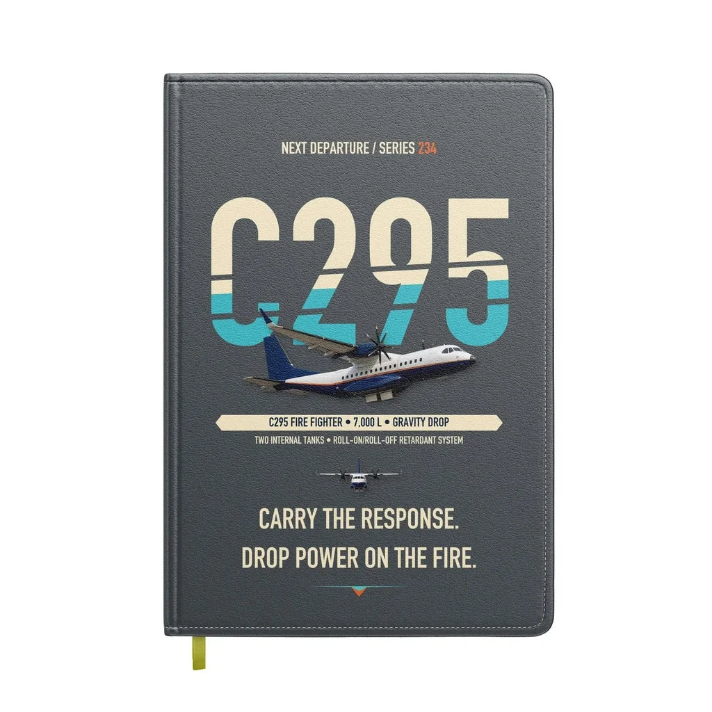 Airbus C295 Firefighter design on gray notebook