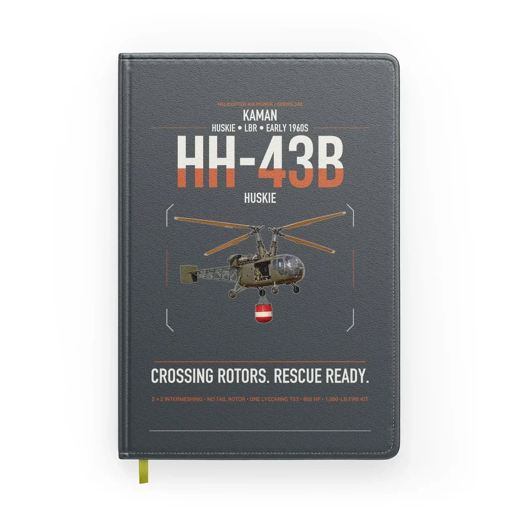 Kaman HH-43B Huskie design on gray notebook