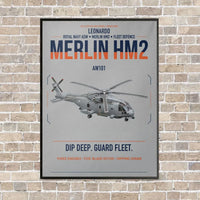 Thumbnail for Leonardo AW101 Merlin HM2 vertical canvas print - framed - light gray background