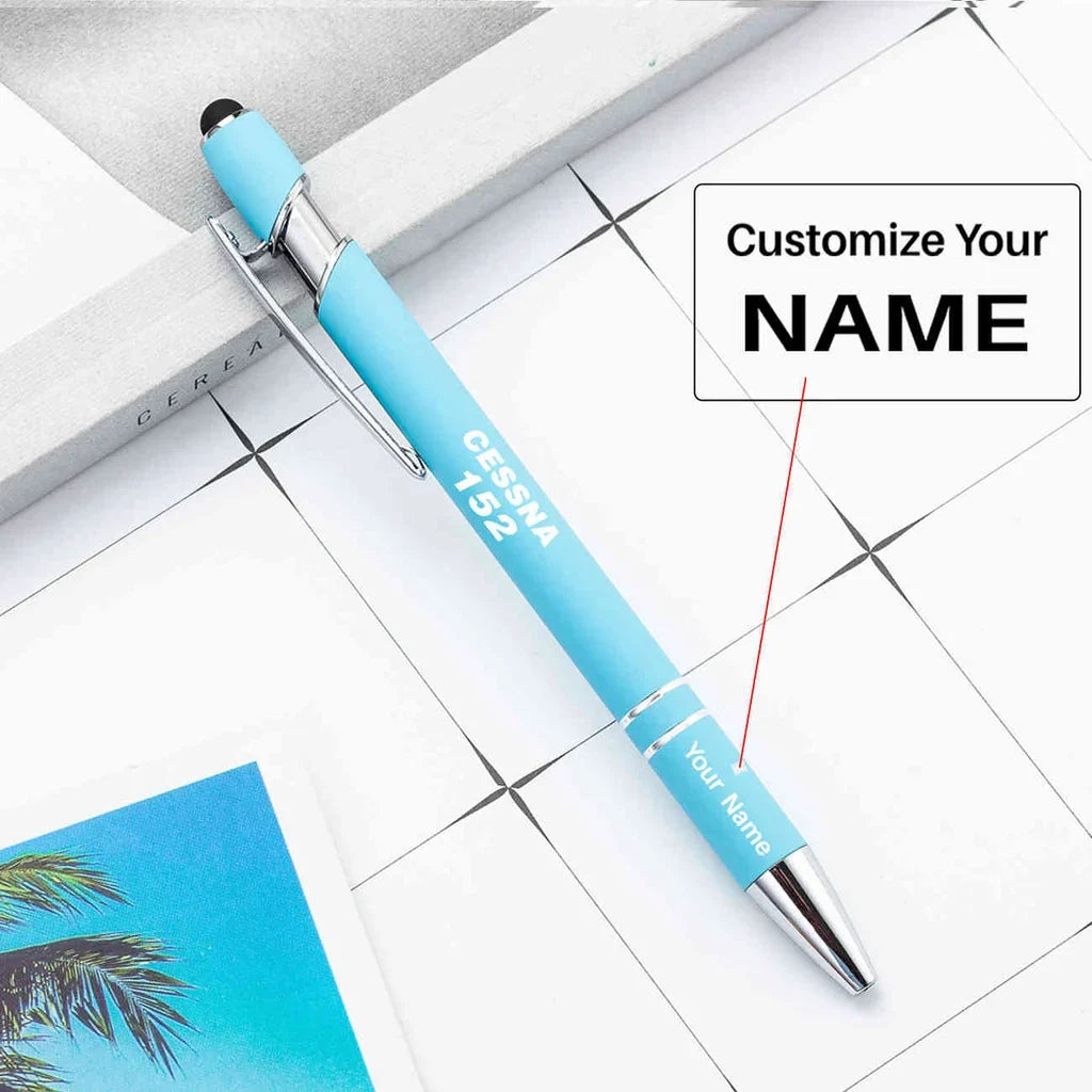 The Cessna 152 touch pen - light blue with name