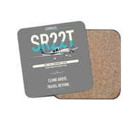 Thumbnail for Cirrus SR22T design on gray 1 piece coaster