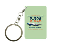 Thumbnail for C-32A SPECIAL AIR MISSION Key Chain design on light green key chain