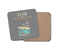 Thumbnail for Greater Moncton International Airport (YQM) design on gray 1 piece coaster