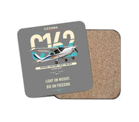 Thumbnail for Cessna 162 Skycatcher design on gray 1 piece coaster