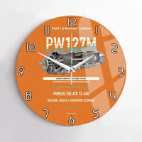 Thumbnail for PW127M design on orange no frame wall clock