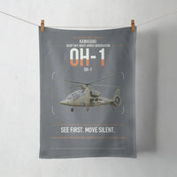 Thumbnail for Kawasaki OH-1 design on gray towel