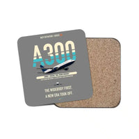 Thumbnail for Airbus A300B2 design on gray 1 piece coaster