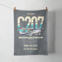 Thumbnail for Cessna T207A Stationair 8 design on gray towel