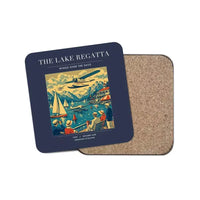 Thumbnail for The Lake Regatta - Designed Coasters design on navy blue 1-piece