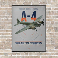 Thumbnail for Junkers Ju 88A-4 vertical canvas print - framed - light gray background