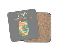 Thumbnail for Lampedusa Airport (LMP) design on gray 1 piece coaster