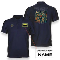 Thumbnail for VINTAGE G4149 - The Midnight Relay - Double-Side Polo T-Shirt design on navyblue+name