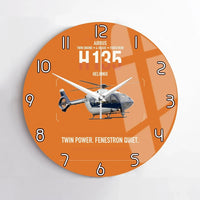 Thumbnail for Airbus H135 design on orange no frame wall clock