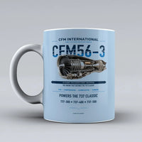 Thumbnail for Mug design on light blue cfm56 3
