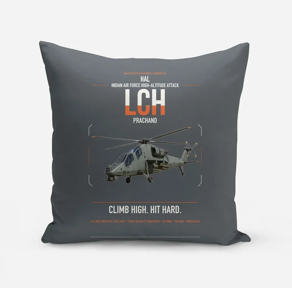 HAL LCH Prachand design on gray pillow