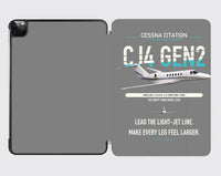 Thumbnail for Cessna Citation CJ4 Gen2 design on gray ipad tablet case