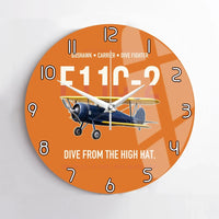 Thumbnail for F11C-2 Goshawk Dive from the High Hat design on orange no frame wall clock