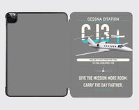 Thumbnail for Cessna Citation CJ3+ design on gray ipad tablet case