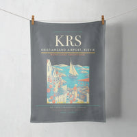 Thumbnail for Kristiansand Airport, Kjevik (KRS) design on gray towel