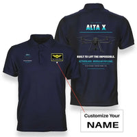 Thumbnail for Freefly Alta X design on navy blue polo with custom name badge