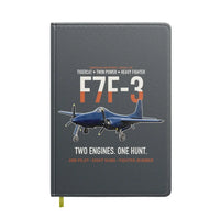Thumbnail for F7F-3 Tigercat Two Engines One Hunt design on gray notebook