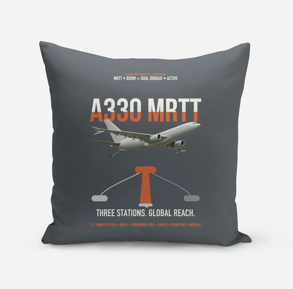 Airbus A330 MRTT design on gray pillow