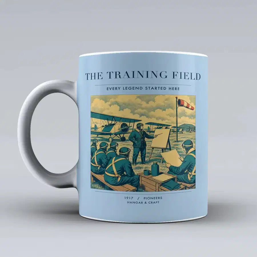 VINTAGE G4009 - The Training Field - Ceramic Mug design on lightblue