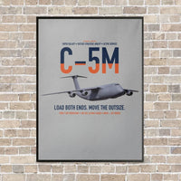 Thumbnail for C-5M Super Galaxy vertical canvas print - framed - light gray background