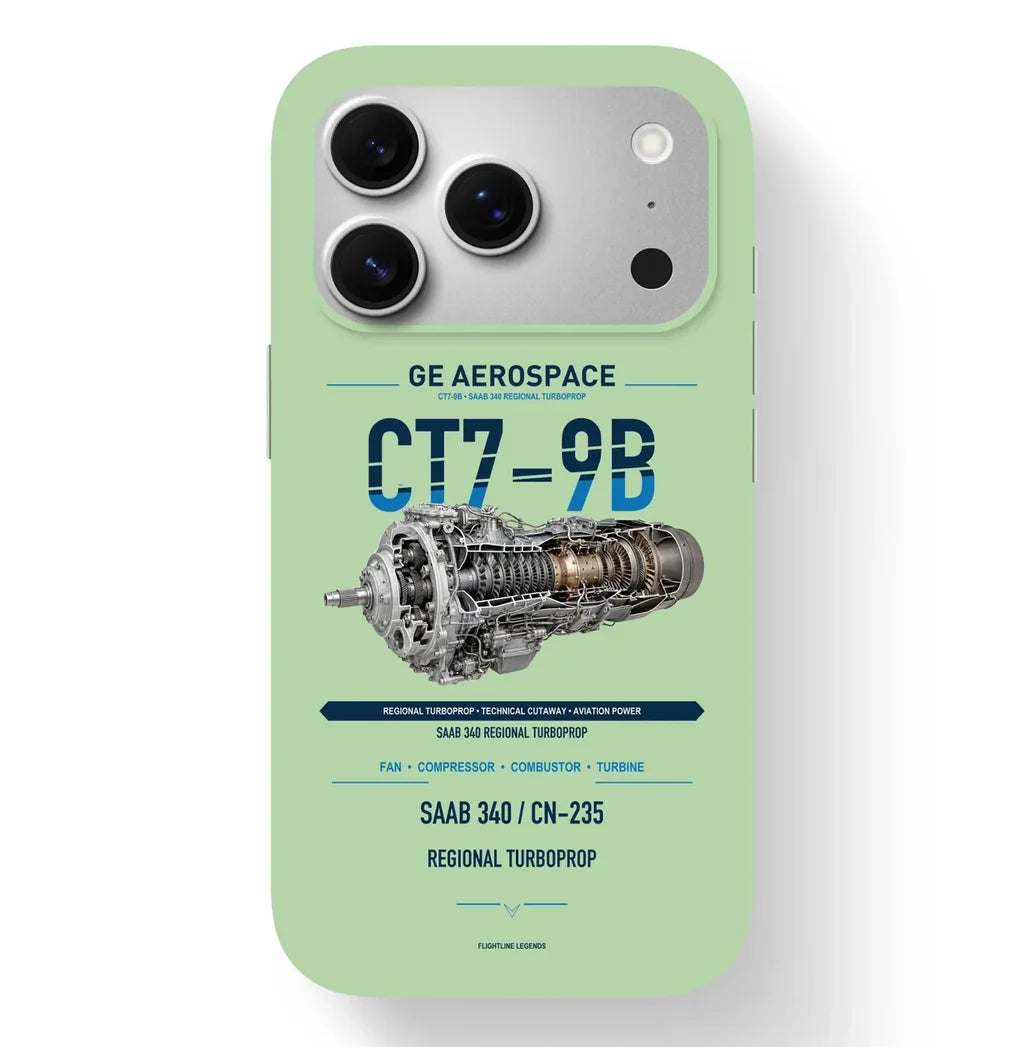 CT7-9B Case design on light green iphone case