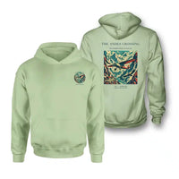 Thumbnail for VINTAGE G4021 - The Andes Crossing - Double-Side Hoodie design on lightgreen double side
