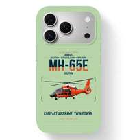 Thumbnail for Airbus MH-65E Dolphin design on light green magsafe iphone case, for iPhone 17 Pro
