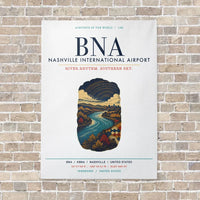 Thumbnail for Nashville International Airport BNA vertical canvas print - no frame - white background
