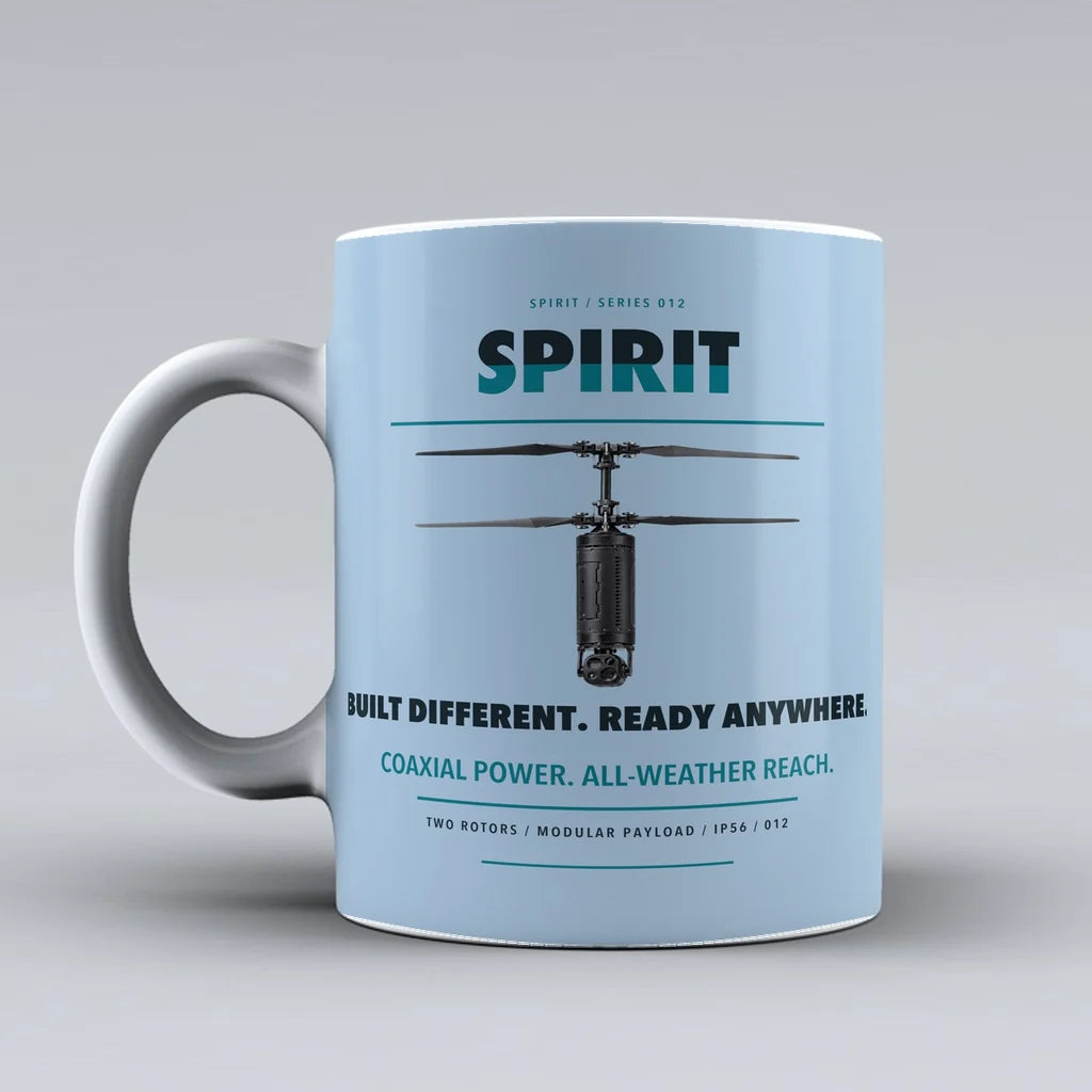 AeroSystems Spirit Mug design on light blue ascent