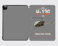 Thumbnail for Bell H-13G Sioux design on gray ipad tablet case