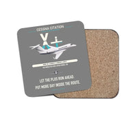 Thumbnail for Cessna Citation X+ design on gray 1 piece coaster